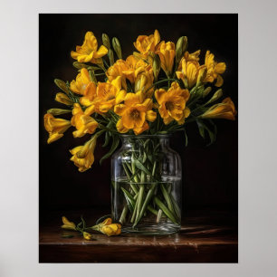 Poster Fleurs Fleurs Fleurs Fleurs Jaunes Art Imprimer Po
