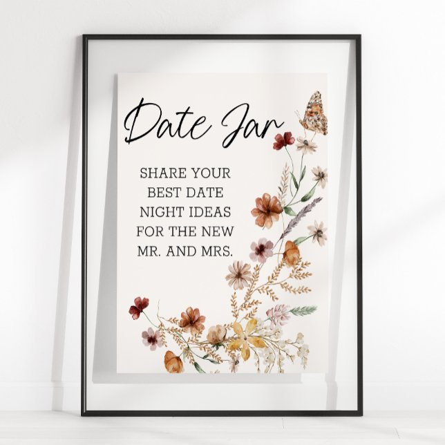 Poster Fleurs florales minuscules vintages Date Nuit (Créateur téléchargé)