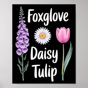 Poster Fleurs-foxglove Da aux fleurs subtiles anti-trump