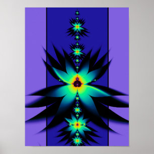 Poster Fleurs fractales Mandelbrot
