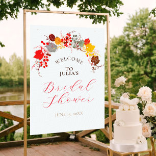 Poster Fleurs Françaises Baies Sucrées Raisins Mariage