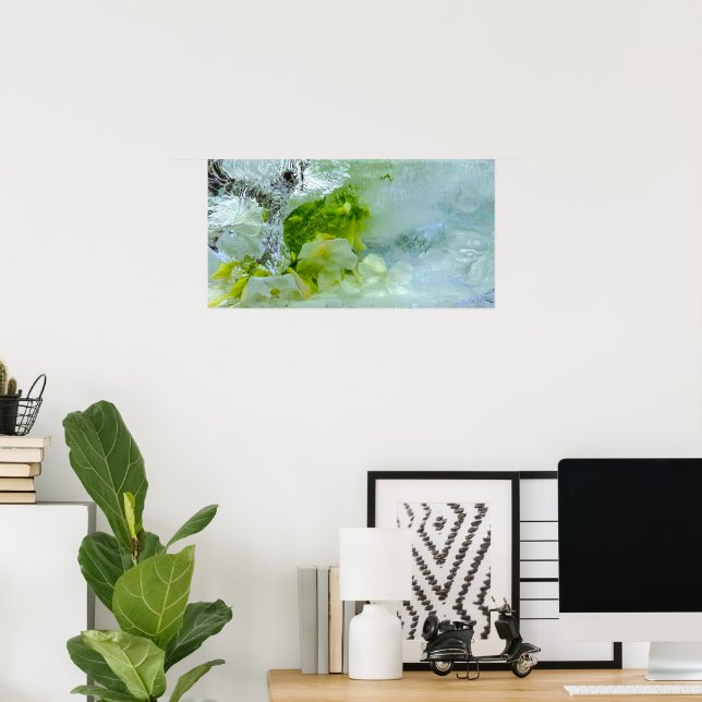 Poster Fleurs glacées, (Bureau à domicile)