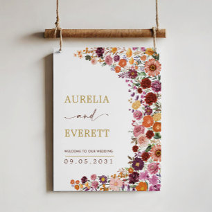Poster Fleurs Gras Fleur sauvage d'automne Mariage d'accu