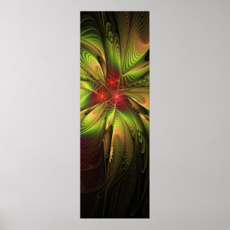 Poster Fleurs imaginaires fractales douces et tendres