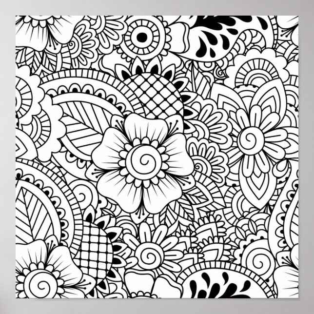 Poster Fleurs inspirées 2 (Devant)