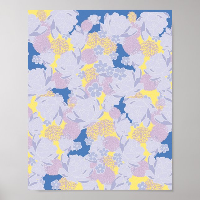 Poster fleurs japonaises (Devant)