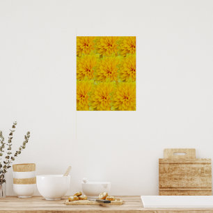 Poster Fleurs jaunes