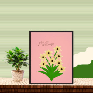 Poster Fleurs jaunes
