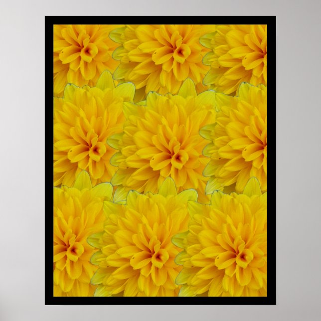 Poster Fleurs jaunes (Devant)