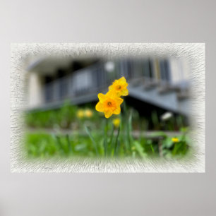 Poster Fleurs jaunes accueillantes