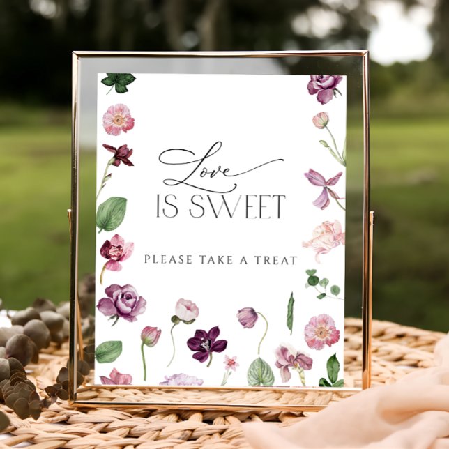 Poster Fleurs L'amour est doux S'il vous plaît Prenez un  (Créateur téléchargé)