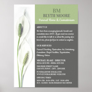 Poster Fleurs Lily, Maison funéraire, Directeurs