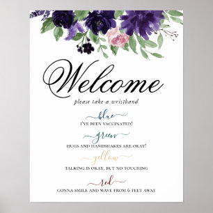 Poster Fleurs luxuriantes   Rose rose violet Distances so