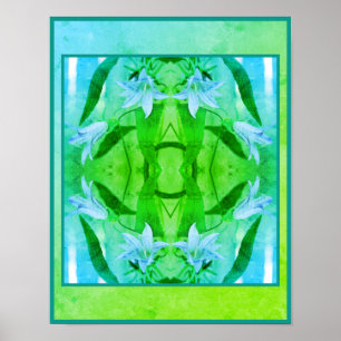 Poster Fleurs Lys délicates Abstraites