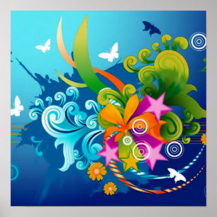 Poster Fleurs magiques