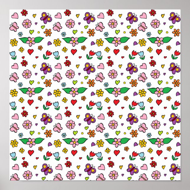Poster Fleurs merveilleuses conception (Devant)