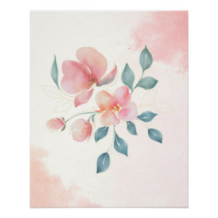 Poster Fleurs minimalistes modernes