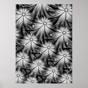 Poster Fleurs monochromes