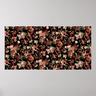 Poster Fleurs motif. Arrière - plan floral sans couture.