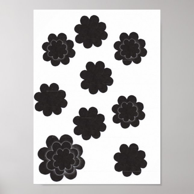 Poster Fleurs noires (Devant)