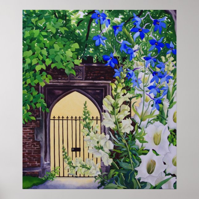 Poster Fleurs par une porte éclairée 2008 (Devant)