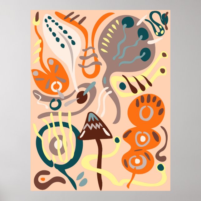 Poster Fleurs roses (Devant)