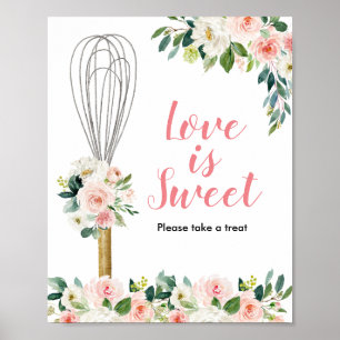 Poster Fleurs roses bientôt emportées L'amour est doux