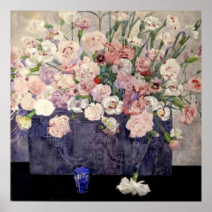 Poster Fleurs roses par Mackintosh