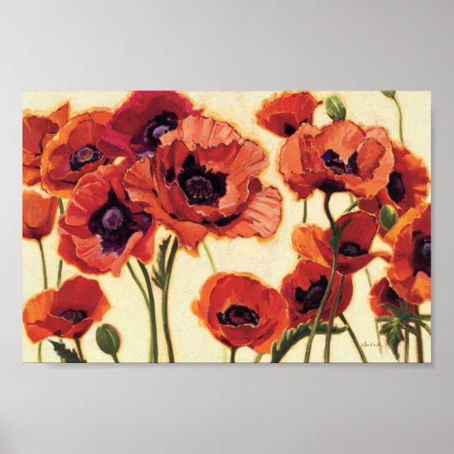 Poster Fleurs rouges (Devant)
