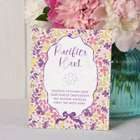 Fleurs sauvages à nœud rose violet Baby Shower