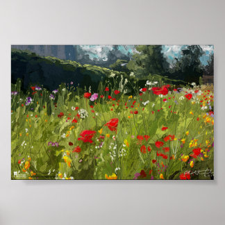 Poster Fleurs sauvages à Wentworth Castle Yorkshire - aff