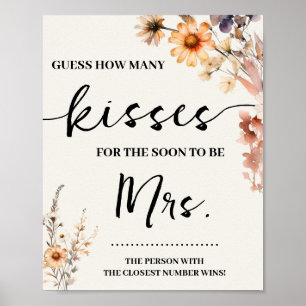 Poster Fleurs sauvages d'automne Combien de baisers pour