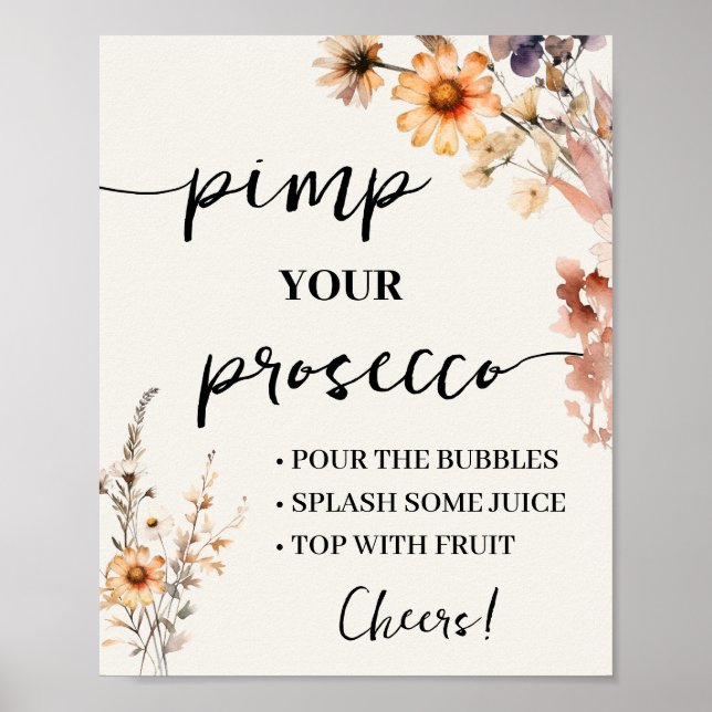 Poster Fleurs sauvages d'automne Pimp votre Mariage de po (Devant)