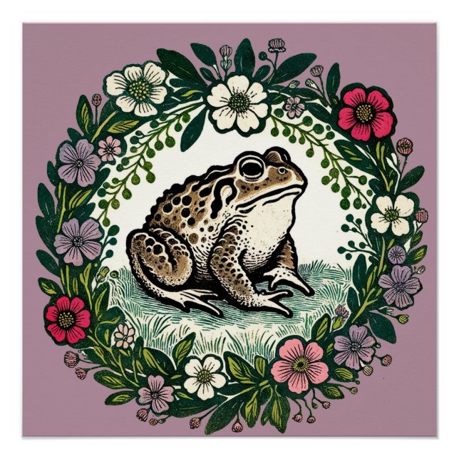 Poster Fleurs sauvages de crapaud (Devant)