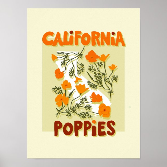 Poster Fleurs sauvages de l'État de Californie (Devant)