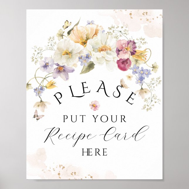 Poster Fleurs sauvages de mariage rustique Bloom (Devant)