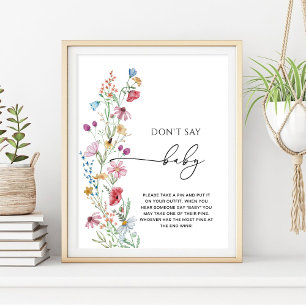 Poster Fleurs sauvages ne disent pas bébé