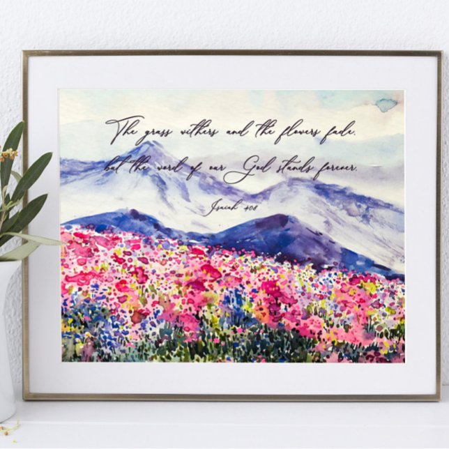 Poster Fleurs sauvages, Paroles de Dieu se dressent (Créateur téléchargé)