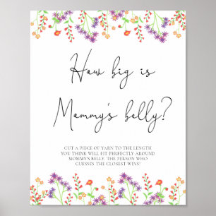Poster Fleurs sauvages quelle est la taille du ventre de