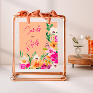 Poster Fleurs sauvages vives et vives bienvenue douche nu