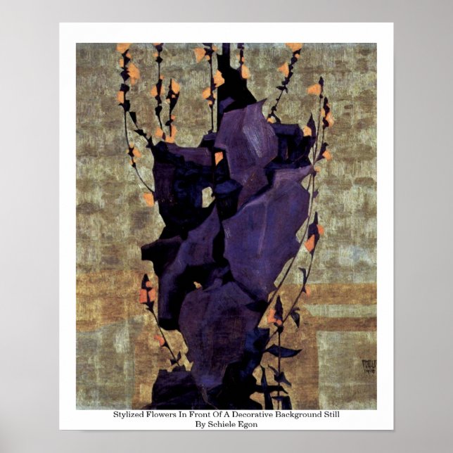 Poster Fleurs stylisées (Devant)