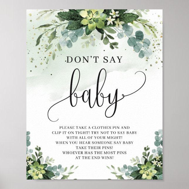 Poster Fleurs succulentes eucalyptus ne disent pas pannea (Devant)