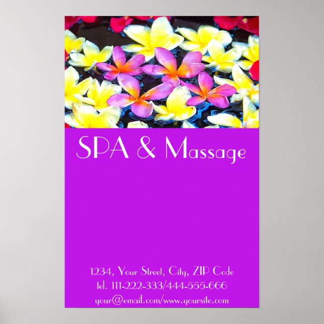 Poster Fleurs tropicales (Devant)