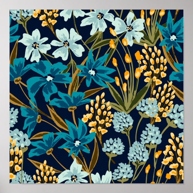 Poster Fleurs tropicales (Devant)