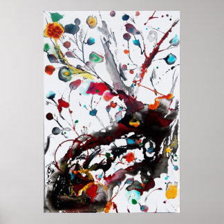 Poster FLEURS turquoises !