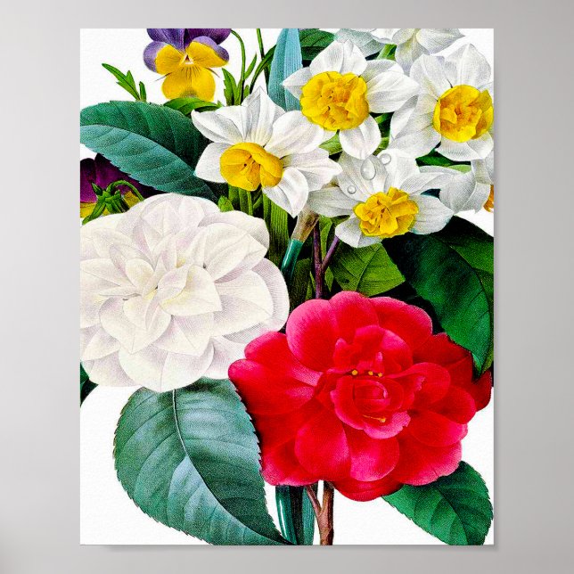 Poster Fleurs vintages (Devant)