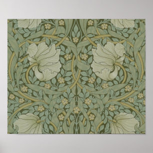 Poster Fleurs vintages Floral William Morris Pimpernel