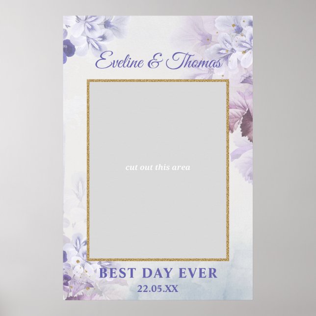 Poster Fleurs violettes de printemps, accessoire photo de (Devant)