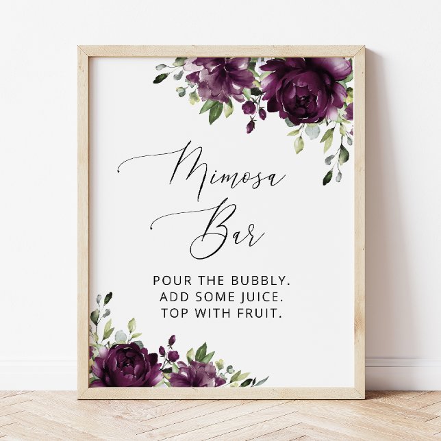 Poster Fleurs Violettes, Fleurs de Prunier, Bohème, Bar à (Créateur téléchargé)