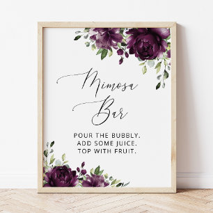 Poster Fleurs violettes, fleurs de prunier, Bohème, Bar M